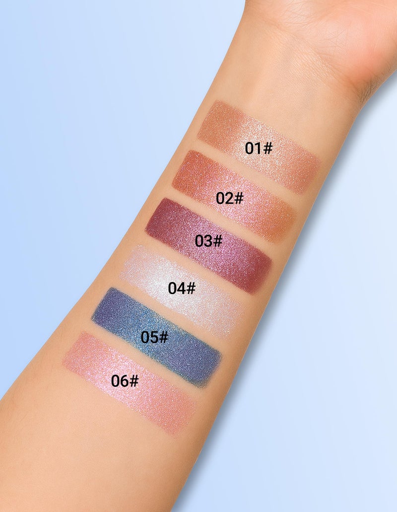 Erinde Blue Glitter Eyeshadow Sticks, Cream Shimmer Eye Shadow Stick, Long-Lasting, Waterproof, Crease-Proof Multichrome Eye Brightener Highlighter Stick Makeup, Vegan & Cruelty-Free, 05 - Image 3